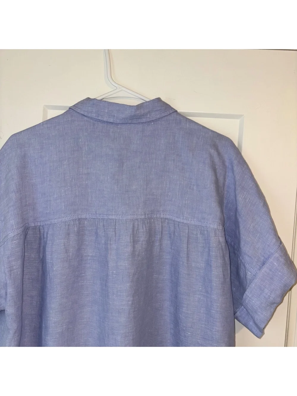 J.Crew $118 Relaxed 100% Linen Womans LT Baird McNutt Irish Linen Short Sleeve
